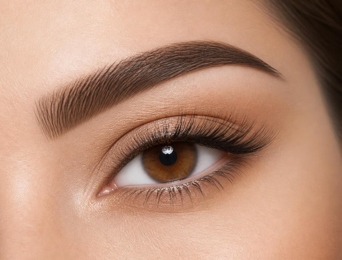 Brow lamination and tinting result at Maison Aesthetics brow studio Calgary